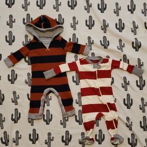 Burts Bees Baby Boys 0-3 Months Onsies (Lot of 2)